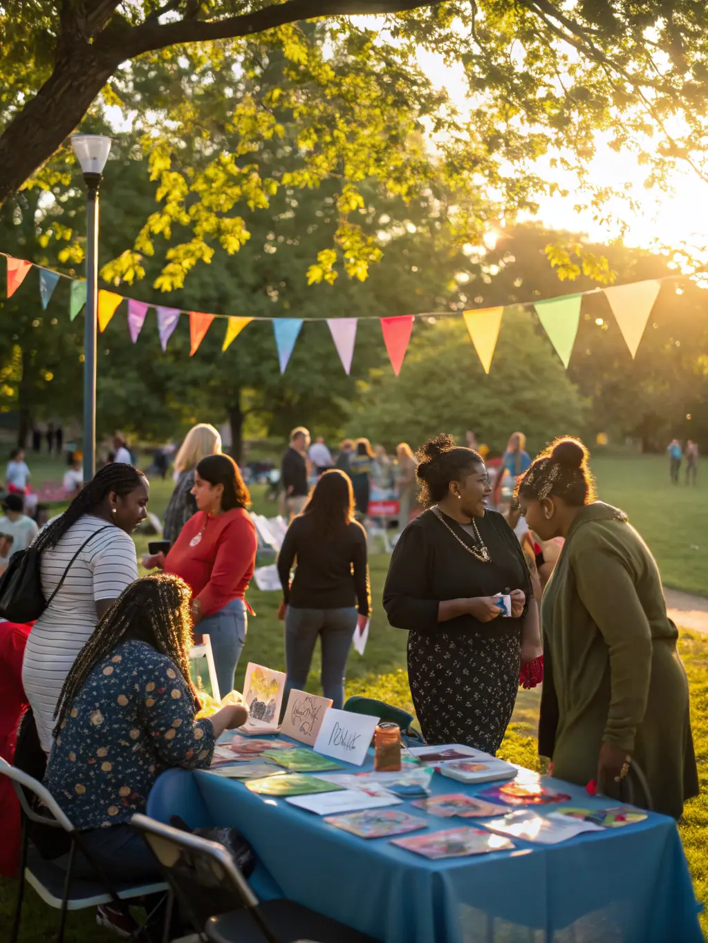 An image of field canvassers engaging with community members, collecting signatures outdoors, with a focus on professionalism and community interaction.