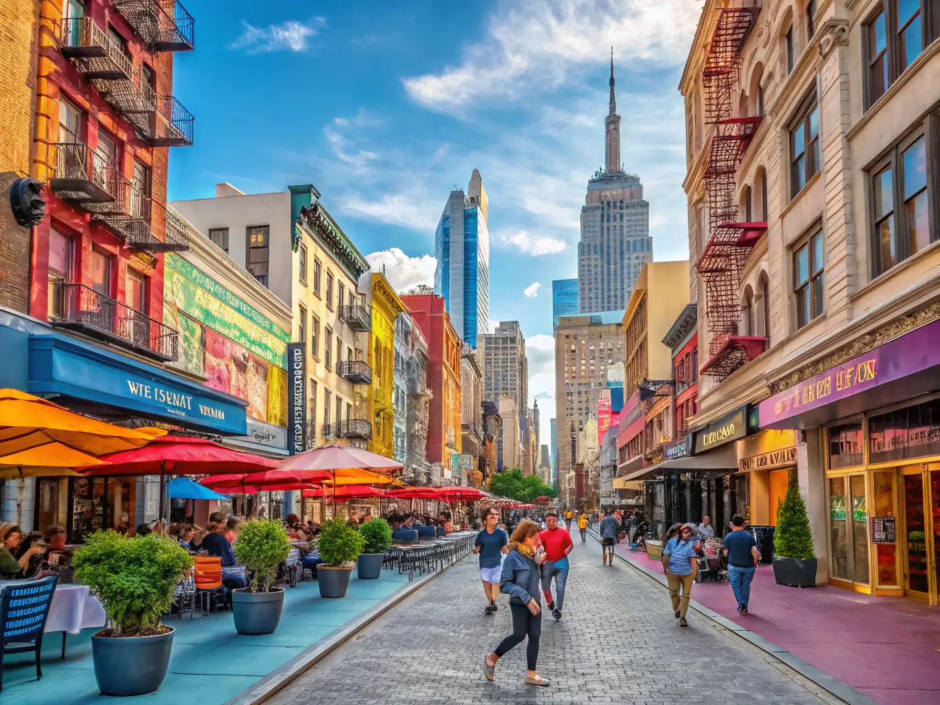 A dynamic image of flyers being distributed in a busy urban environment, highlighting the targeted reach and broad dissemination capabilities of flyer distribution services.